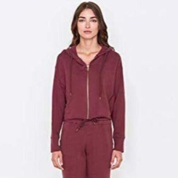 Sundry Red Peace And Love Cropped Hoodie - M/L 🇺🇸 - Picture 1 of 16